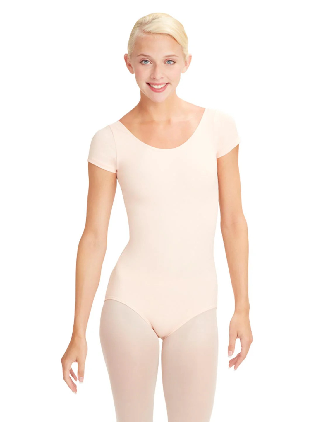 Capezio Womens Short Sleeve Leotard – Ballet Pink, Small