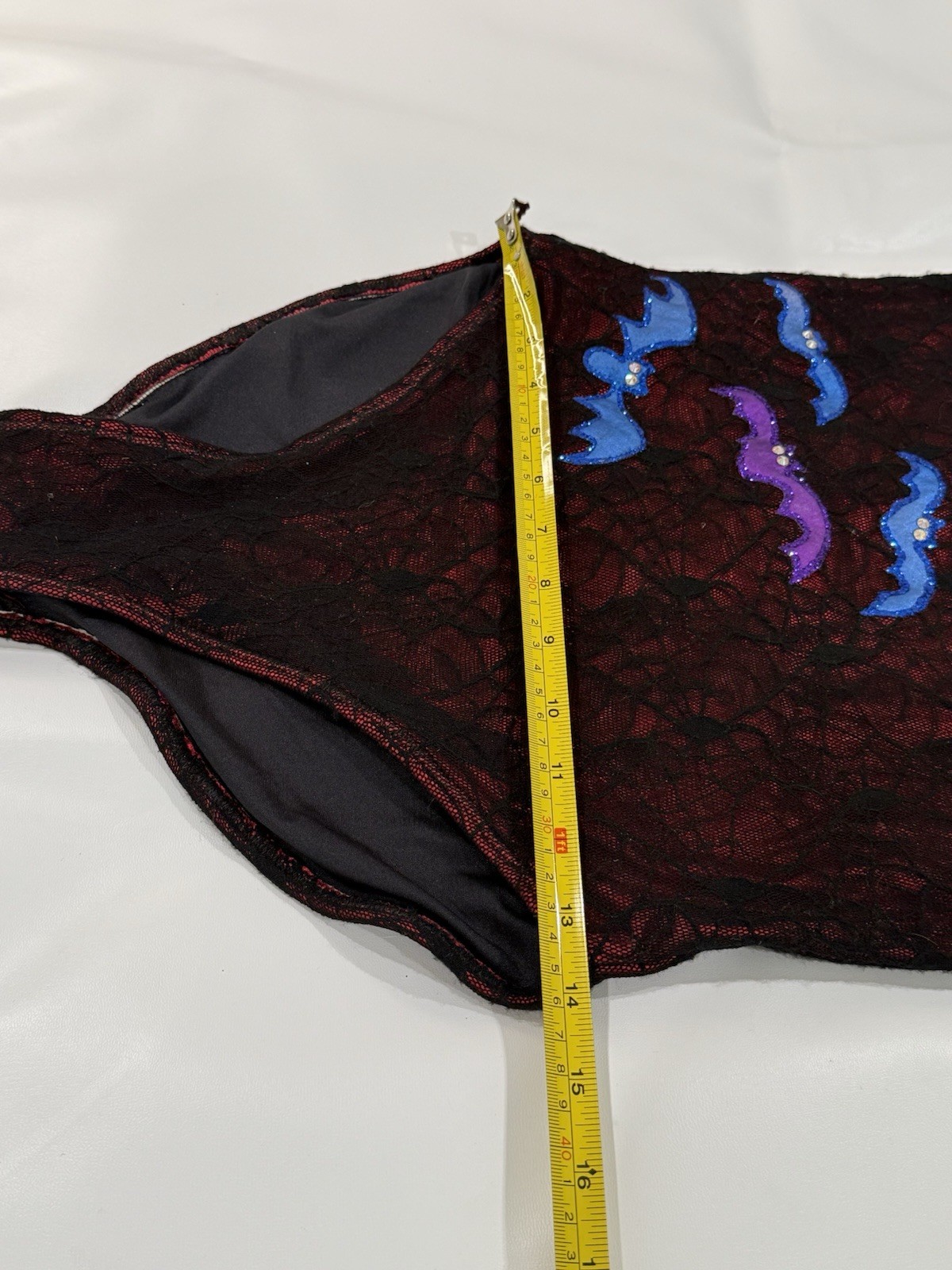 Leotard Rhythmic Gymnastics Bats Witch Handmade Dance Womens S/M