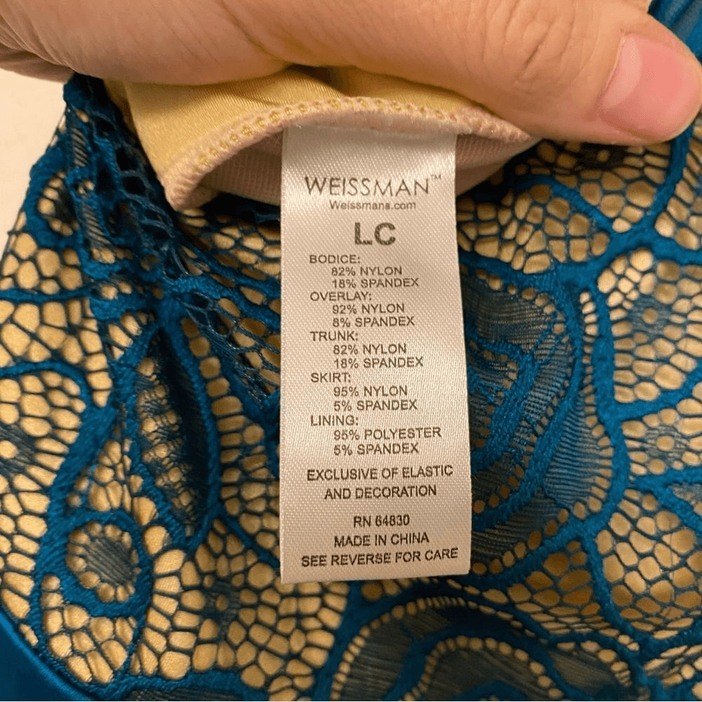Weissman Balera Dance Costume teal mesh dress Like A River Runs 11336 child LC