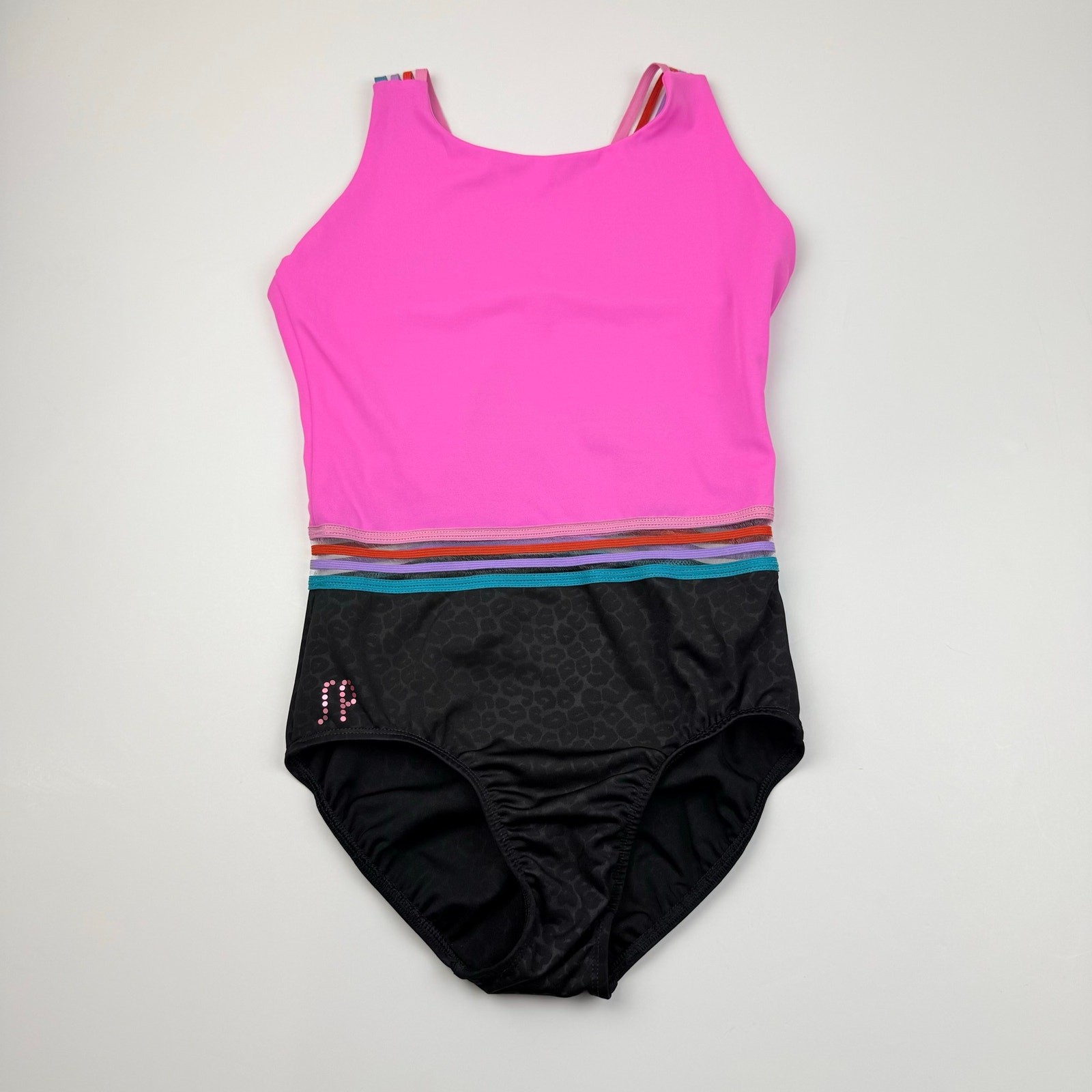 Sylvia P Gymnastics Wild Cat Leotard & Shorts Set, XS