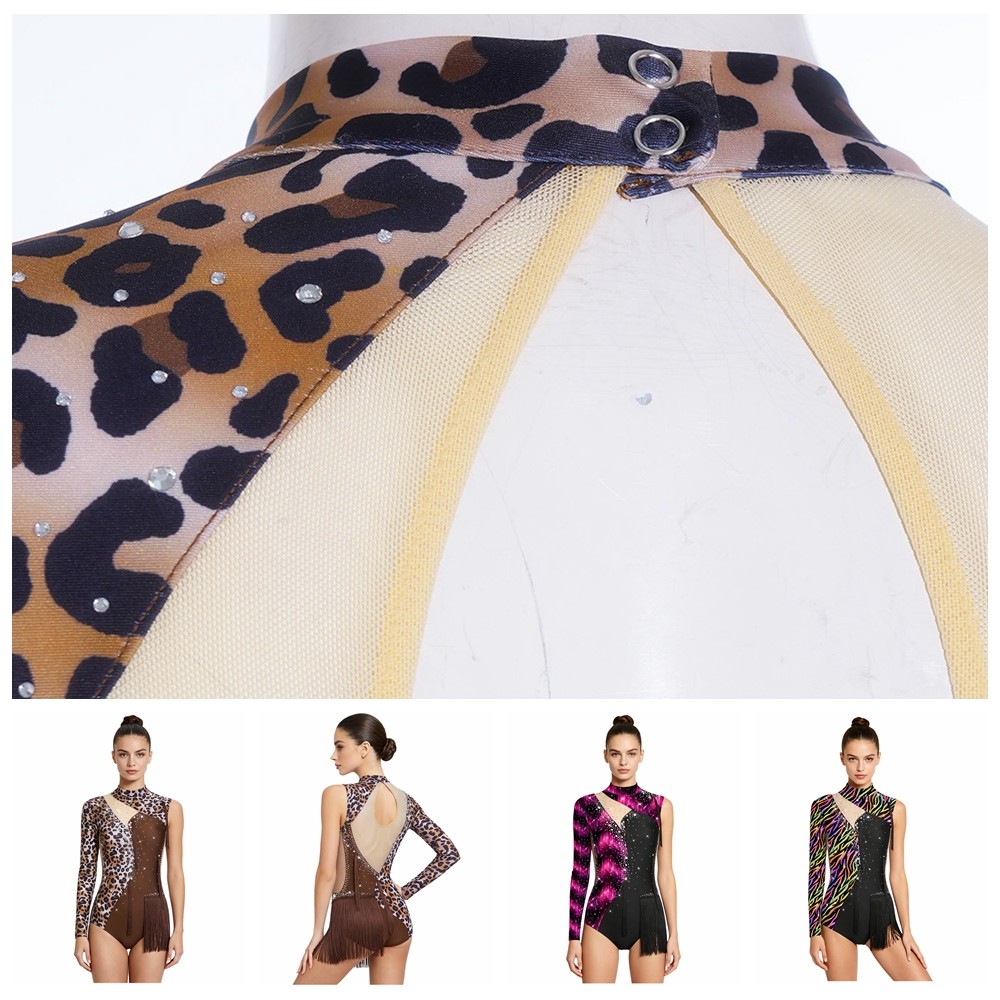 Women Jumpsuit Modern Bodysuit Cha-Cha Ballerina Athletic Ballet Sports Tops