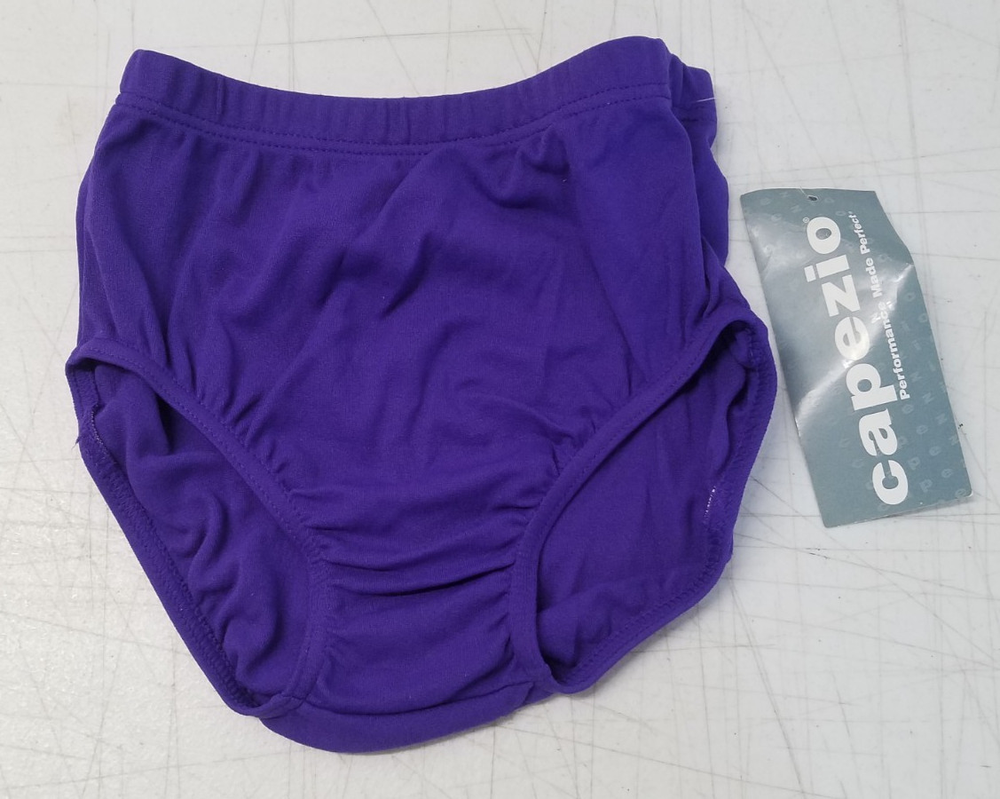Capezio Dance Briefs Gymnastics Style 111 Adult Size S Purple Nylon NOS 5140
