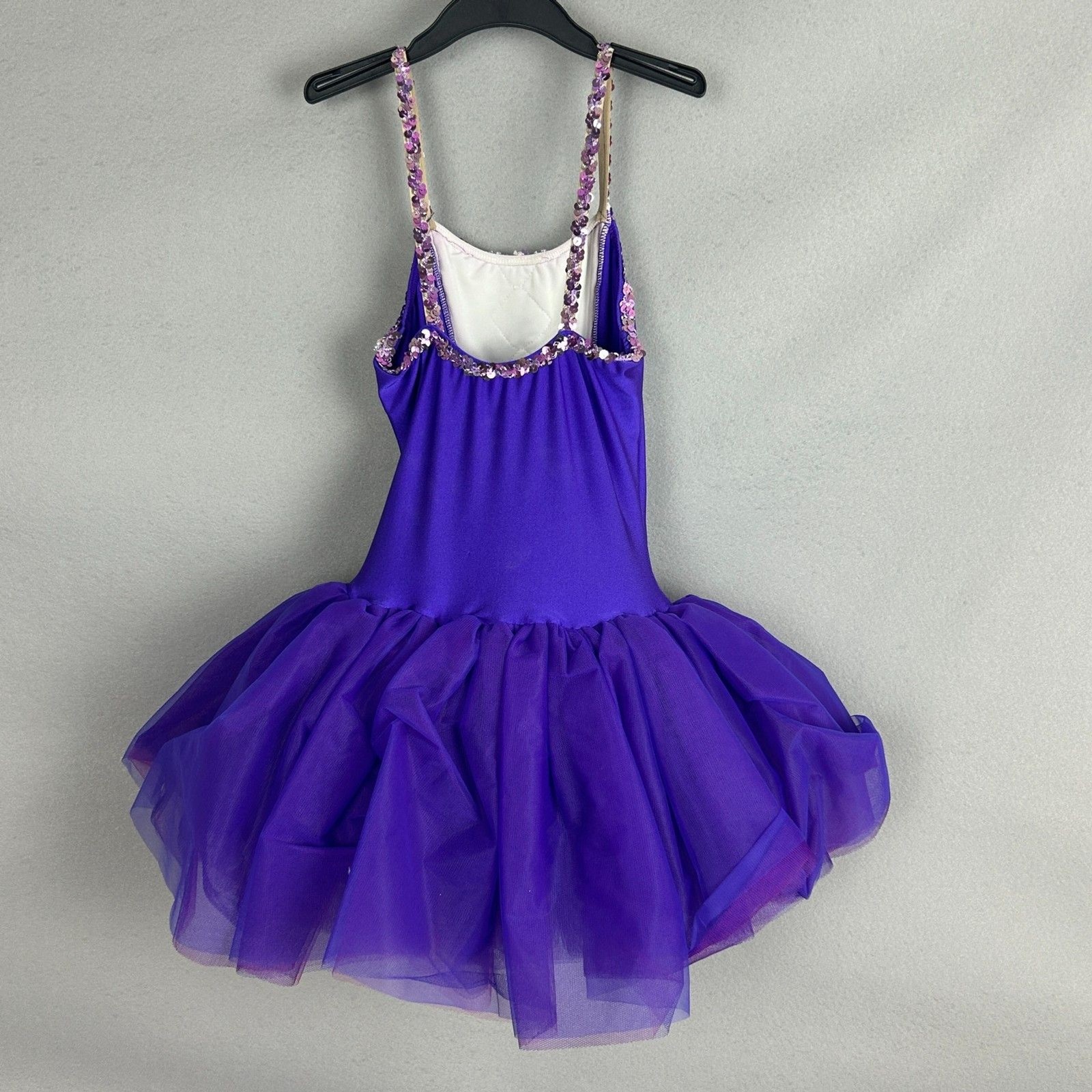 Purple Ballet Leotard Adult Small Tutu Skirt Rhinestone Stage Dance Costume