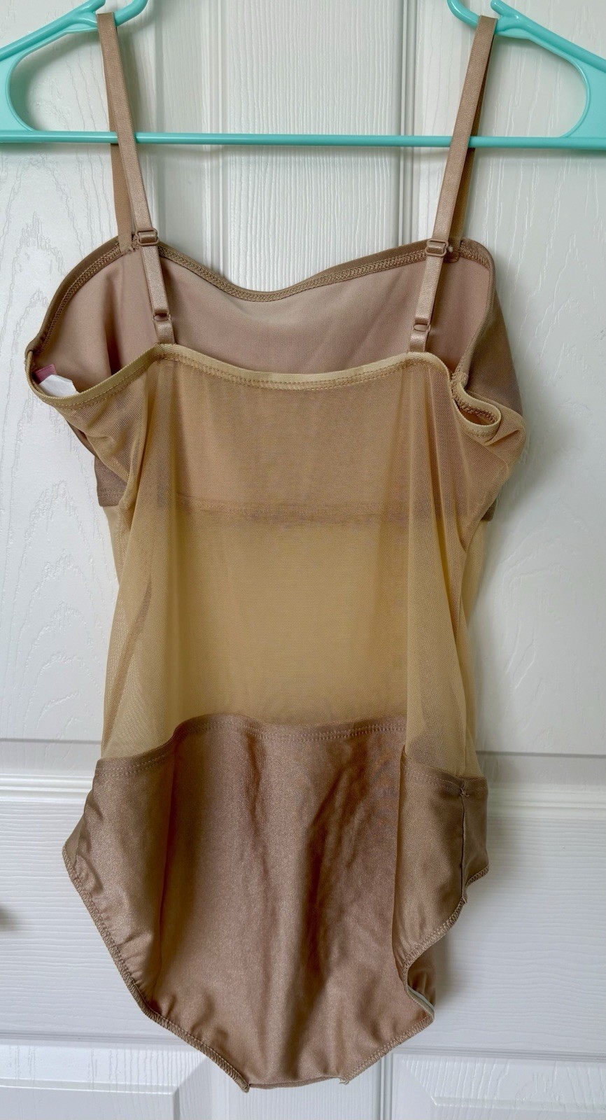 ****Women’s Natalie Damcewear Camisole Undercover Leotard Size Large Beige