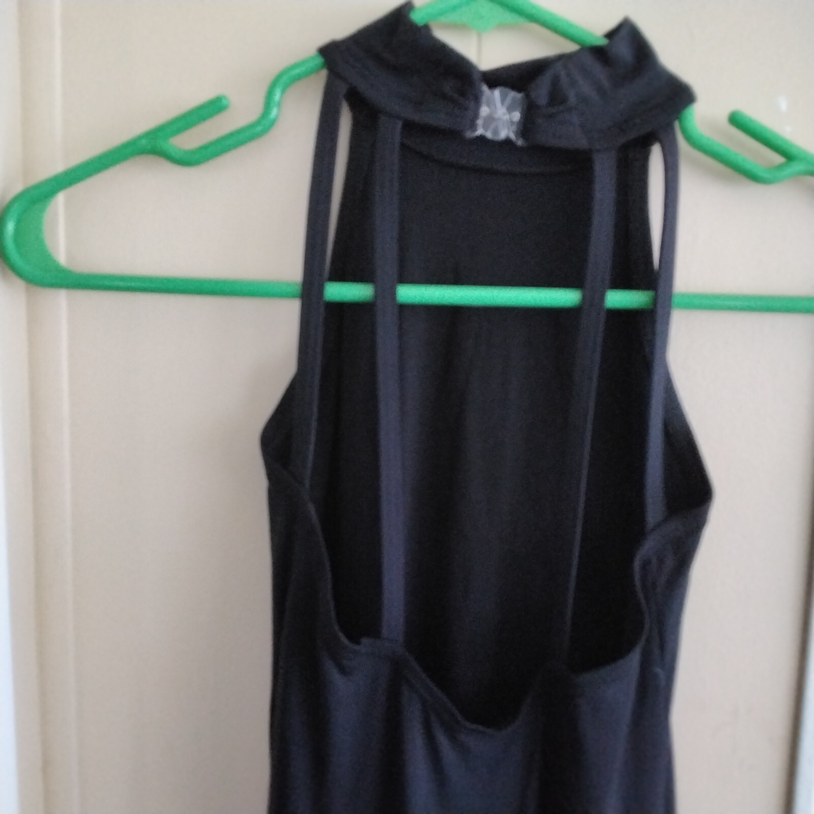 Natalie Dancewear Black Dance Pageant Costume Back Straps Split Skirt Sz Petite