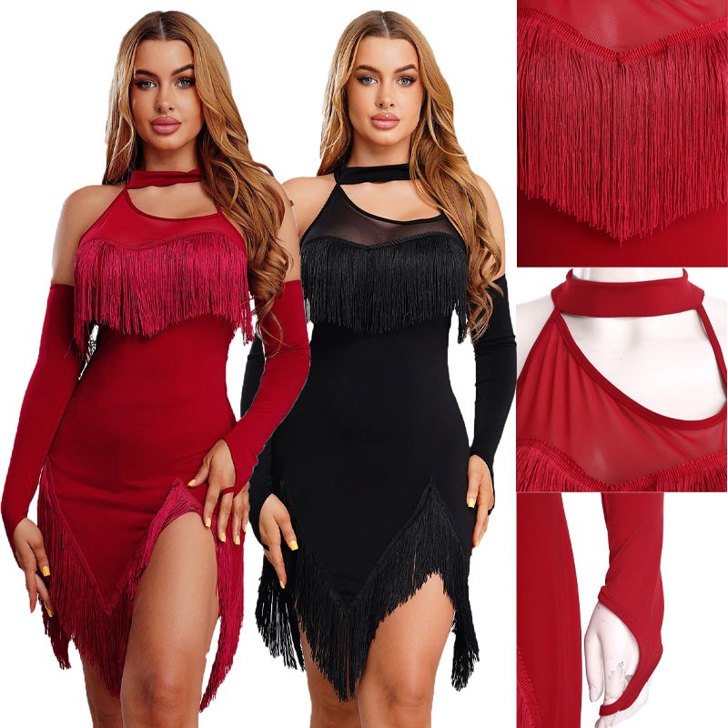 Womens Outfits Rock Swing Dress Dancing Dancewear Irregular Hem Competition