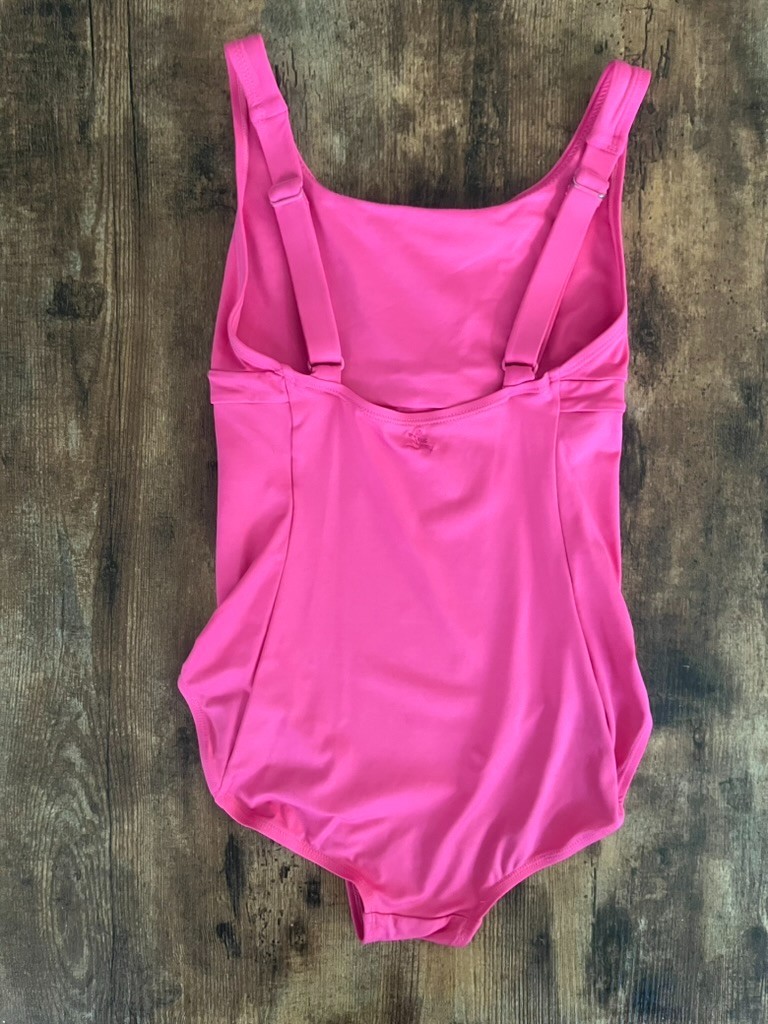 Gaynor Minden Hot Pink Sleeveless Leotard Bodysuit Dance Gymnastics Womens…