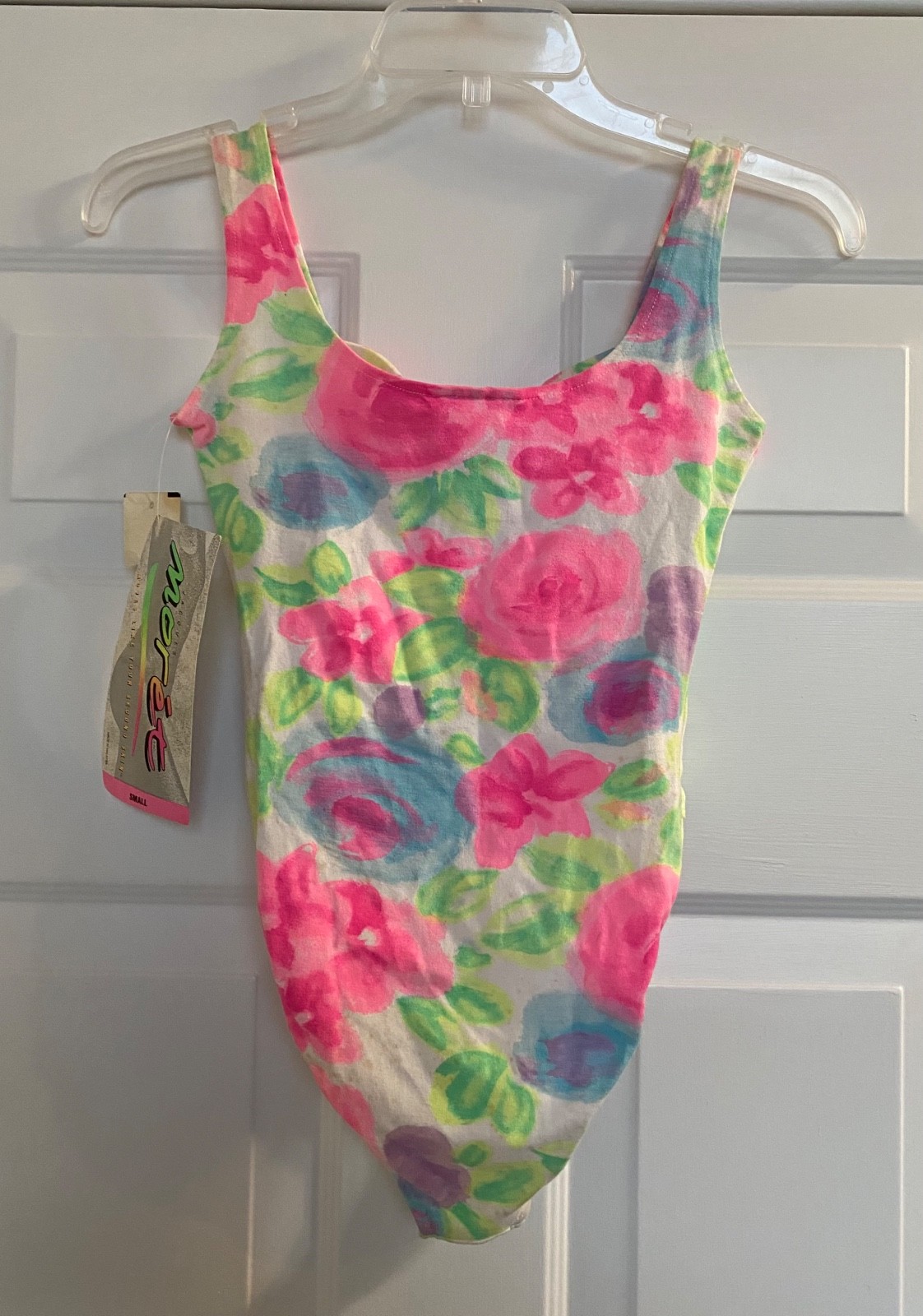 NWT Vintage Jacques Moret Leotard Bodysuit XS/S Hi-Cut Bright Neons READ