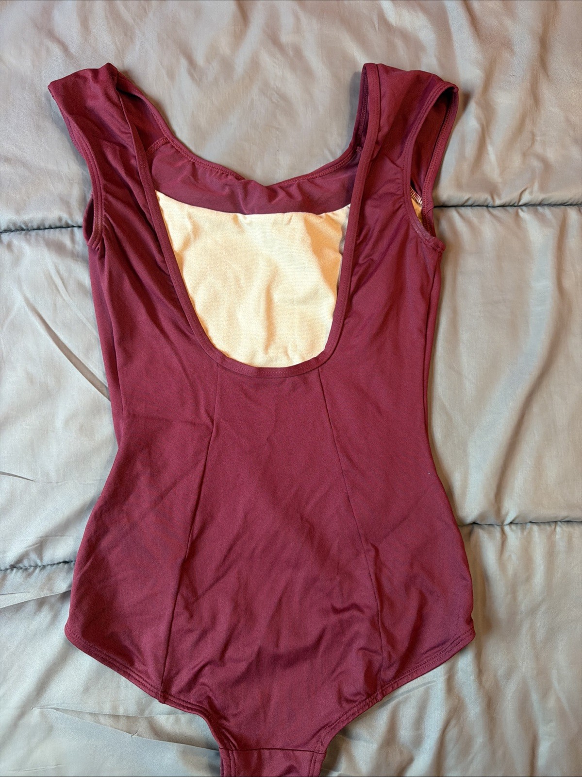 Body Wrappers ProWEAR Burgundy Leotard M Mesh Yoke Low Back Ballet Dance