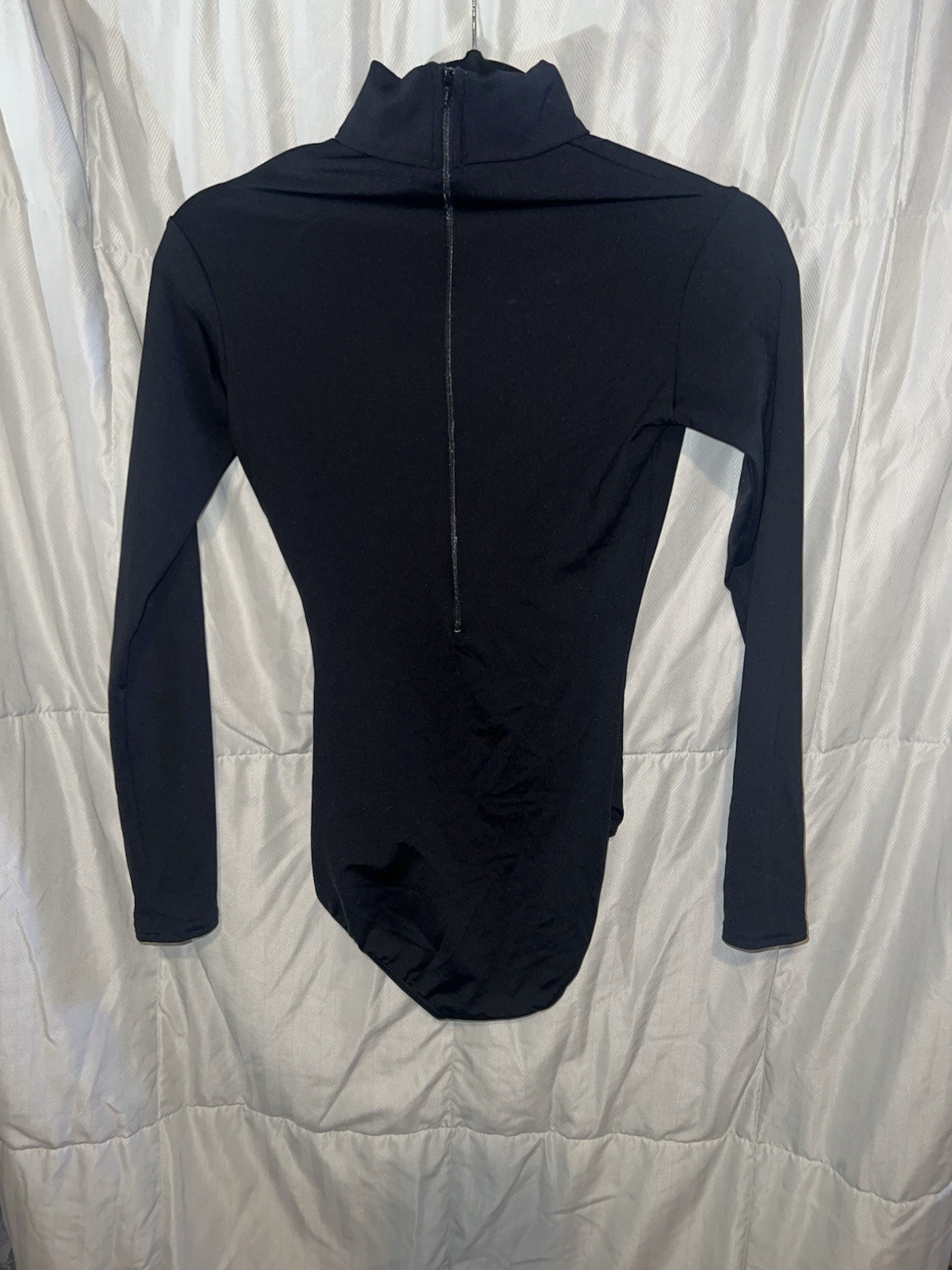 Capezio Long Sleeve Zip Up Leotard Black Size Medium Women’s