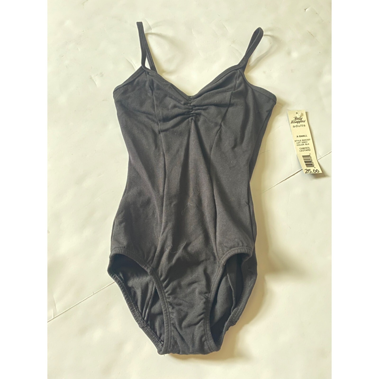 NWT Body Wrappers Camisole Black Leotard BWC327 Size AXS
