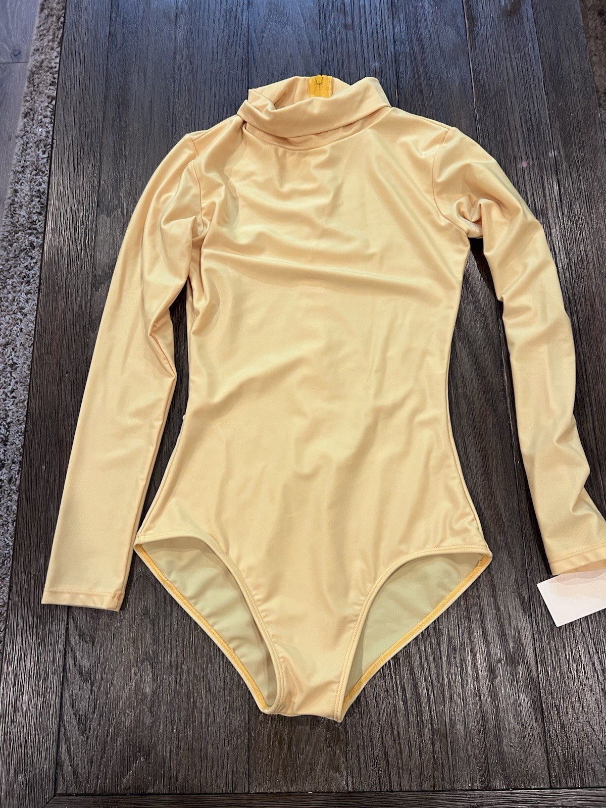 Women’s Speerise dance costume leotard Yellow Bodysuit Small
