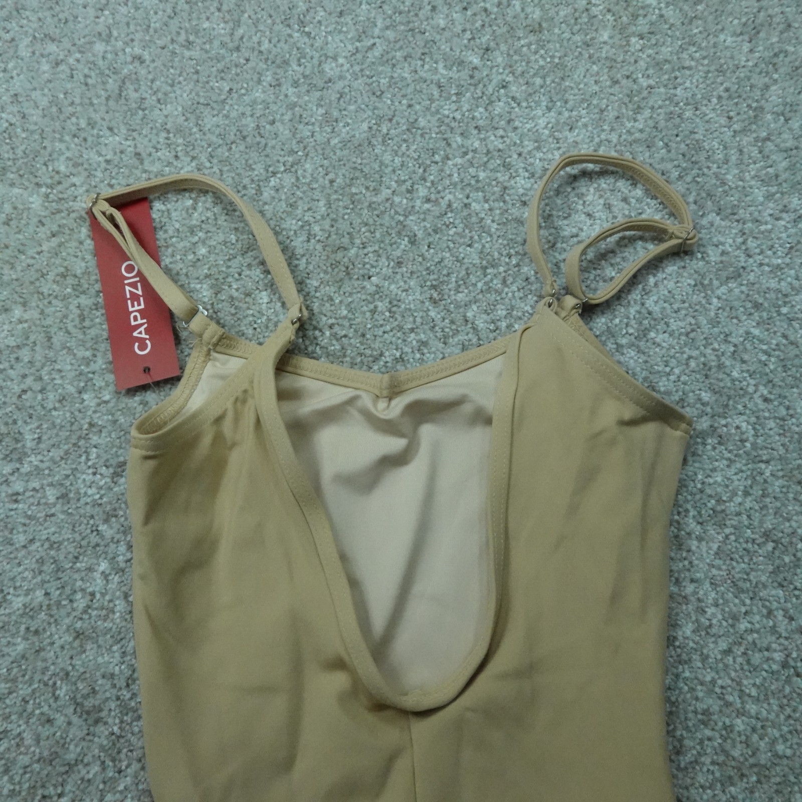 Capezio Leotard Womens Small Beige Sleeveless Cami Ballet Dancewear
