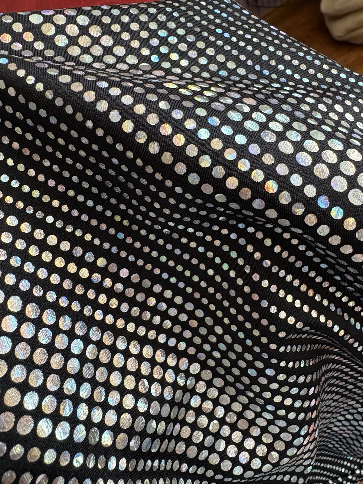 Kelle Company Dance Costume Black Iridescent Dots Dance Leotard Adult Small