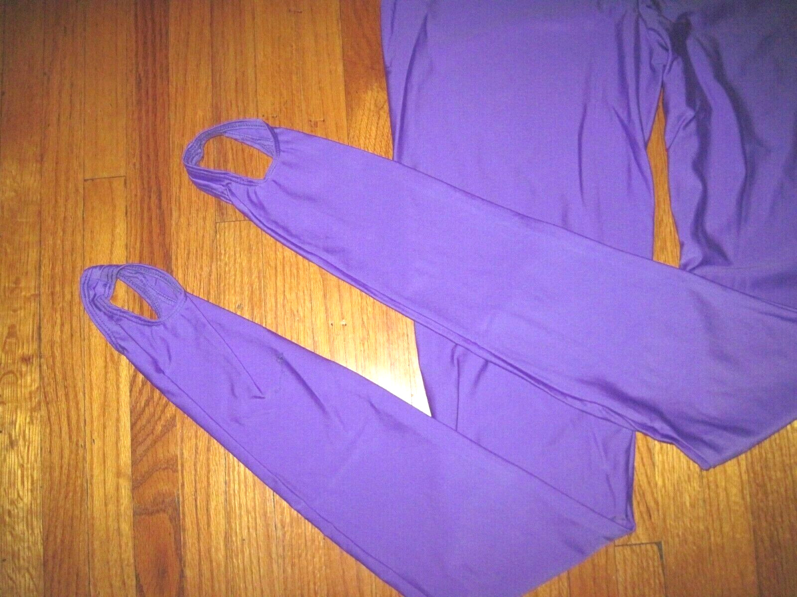 Plus Size Shiny Purple Tank Spandex Stirrup Foot Unitard Jumpsuit Sz 3XL-18 New