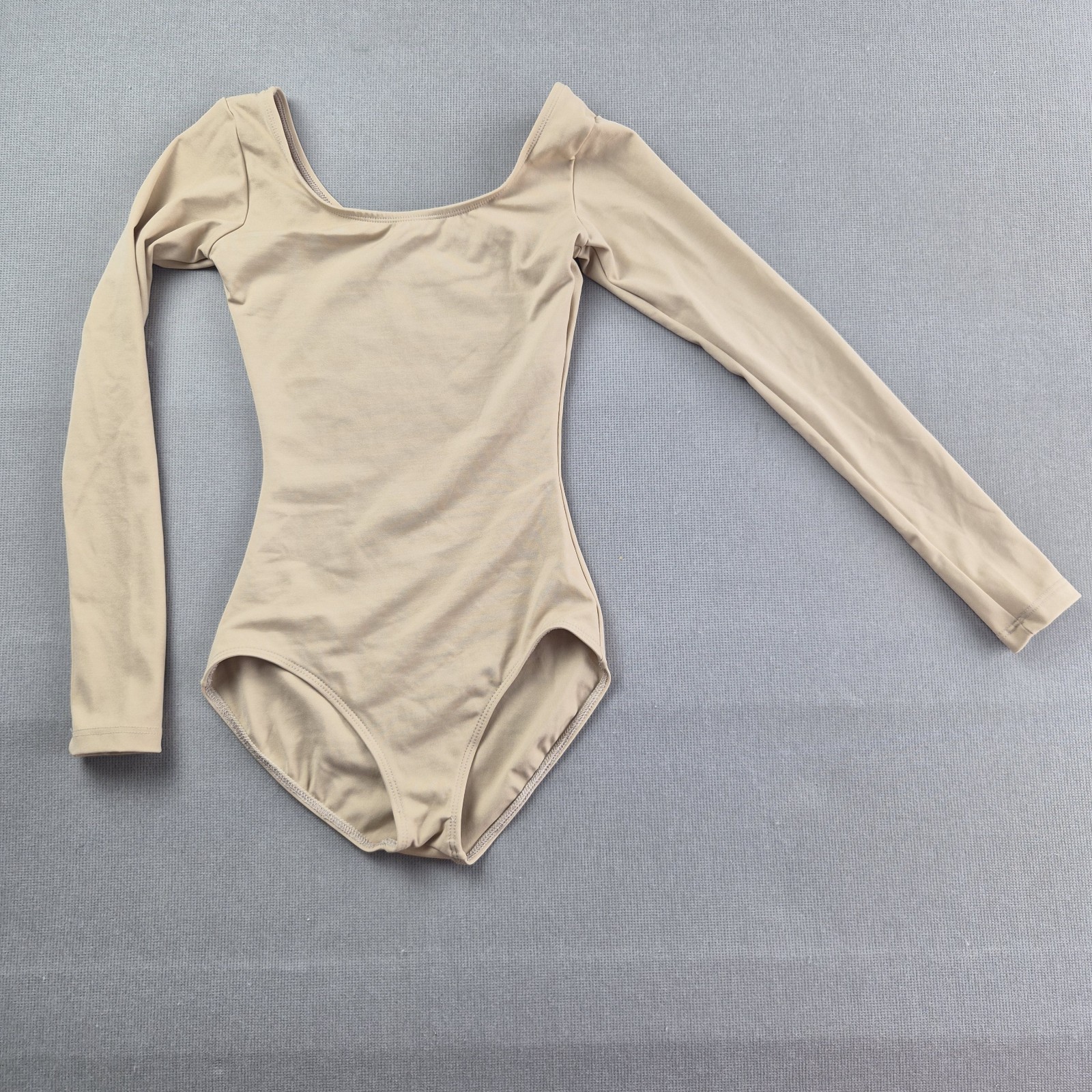 Capezio Long-Sleeve Leotard Women’s Small Nude Dance Briefs