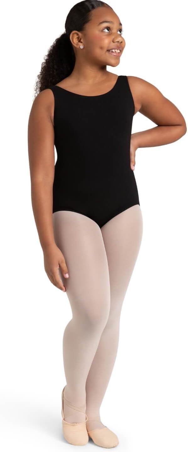 Capezio girls High-neck Tank Leotard – Girls X-Large, Black