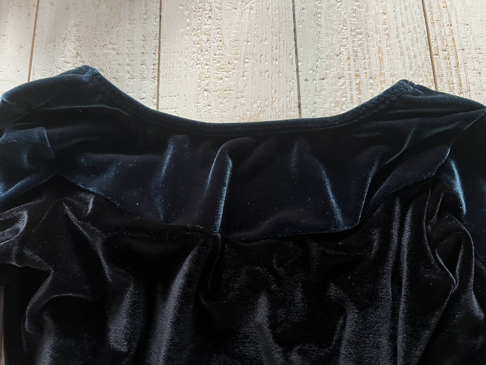 Black Dark Green Long Sleeve Scoop Neck Leotard Size Small Adult Petite