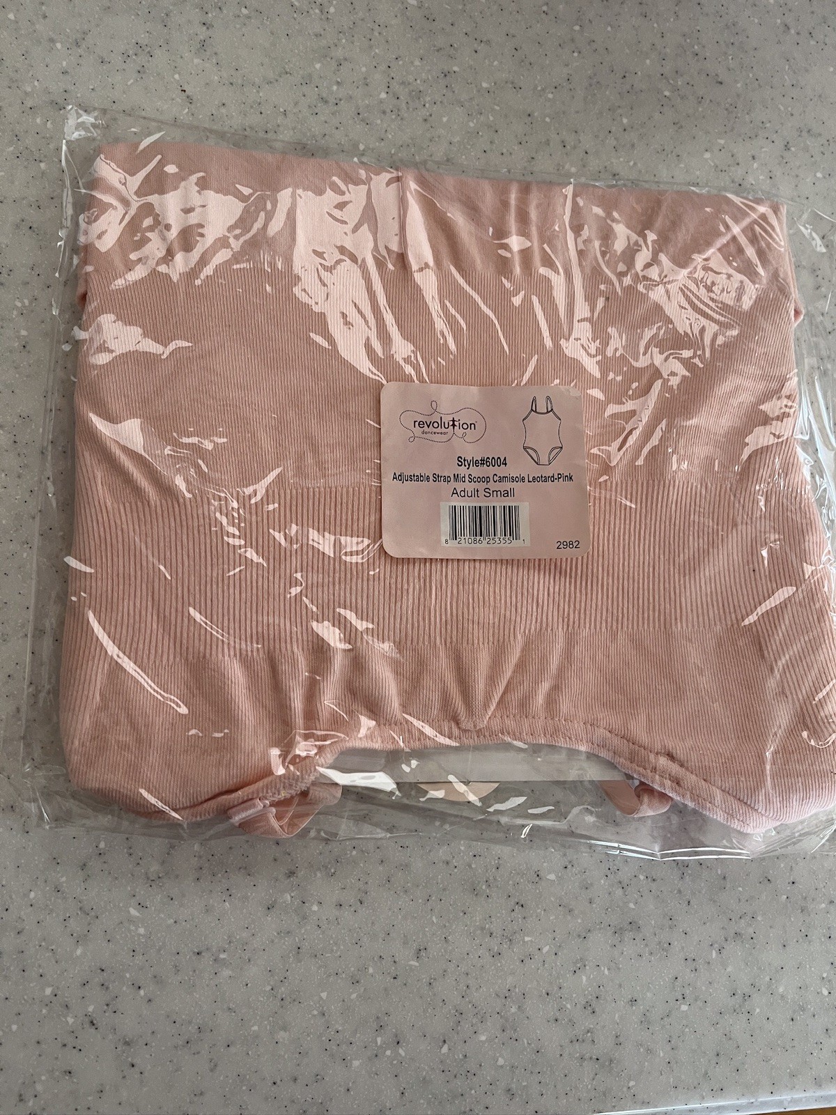 Revolution Mid Scoop Camisole Leotard Pink Adjustable Strap Adult S NWT #6004