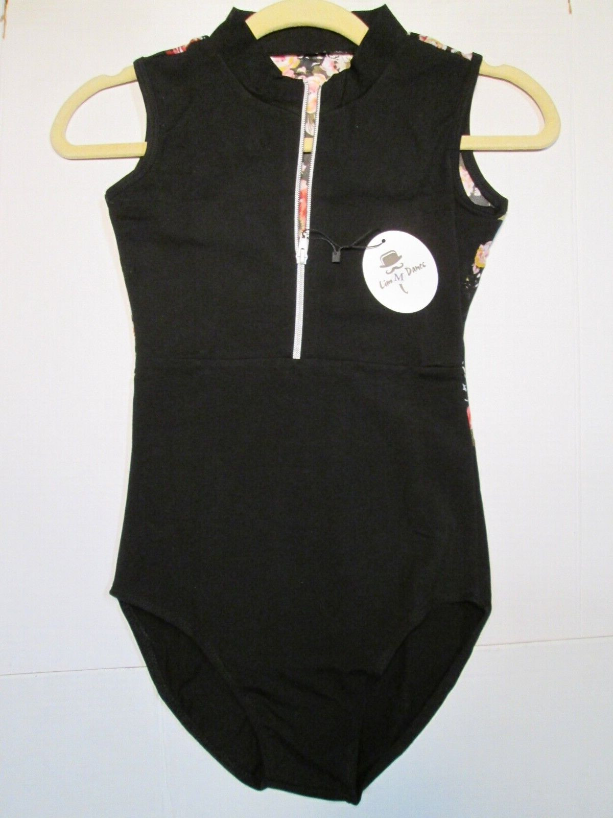 Leotard New Black Floral Mesh Size XL – Fits LA Limiles Dance Ballet Costume