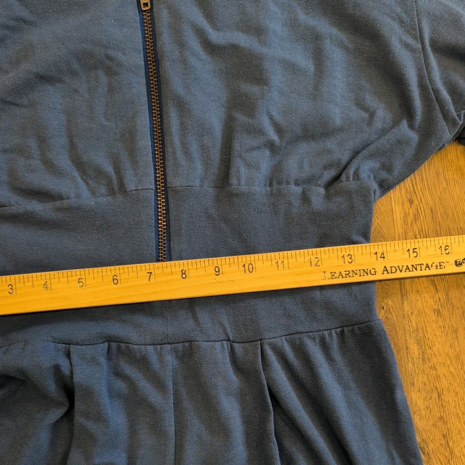 Vtg 80s 90s M blue One Piece Yoga Aerobics Jazzercise ballet stirrup pants retro