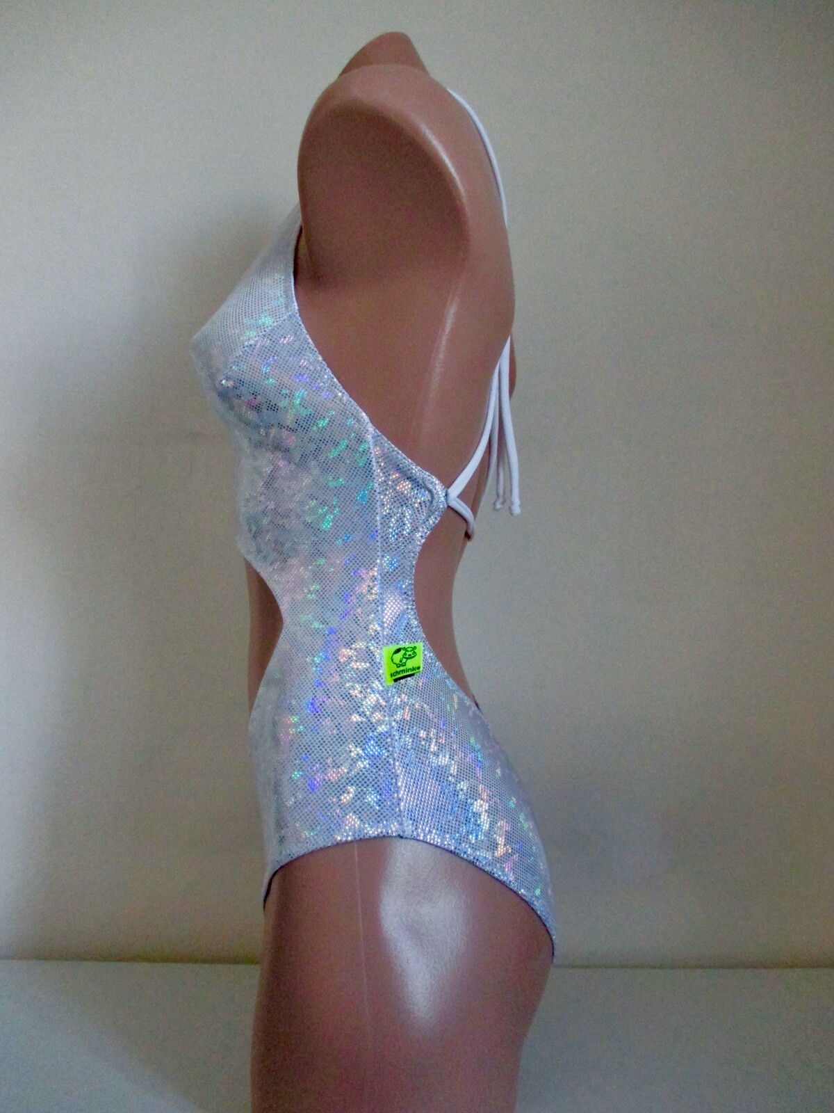 Schminke 🎩 dance hologram leotard scrunch bum bodysuit one piece cutout suit UV