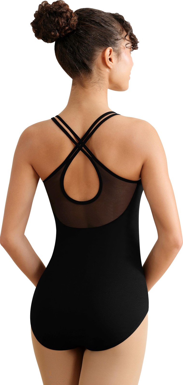 Women’s Mesh Camisole Ballet Dance Leotard Full Front Lining