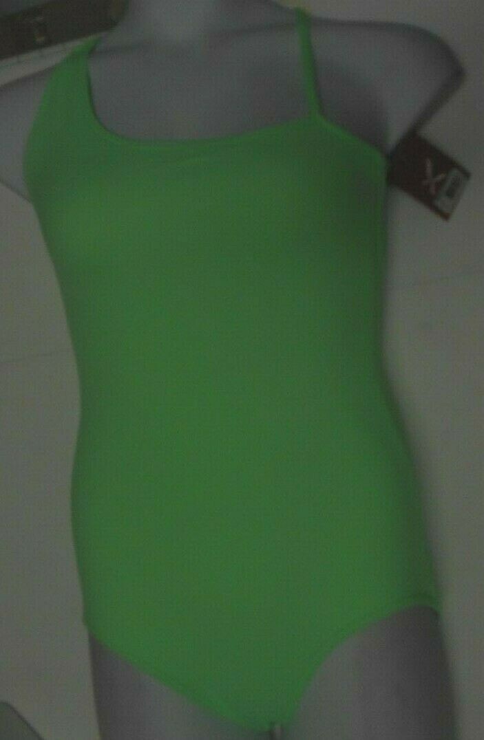 Capezio Bow n Arrow Leotard Lt Green Large Adult TB231W nylon Spandex frontline