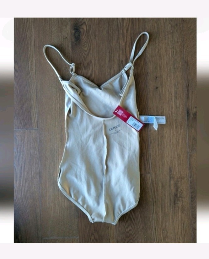 Capezio TB1420 Camisole Adjustable Strap Leotard Nude Small NWT