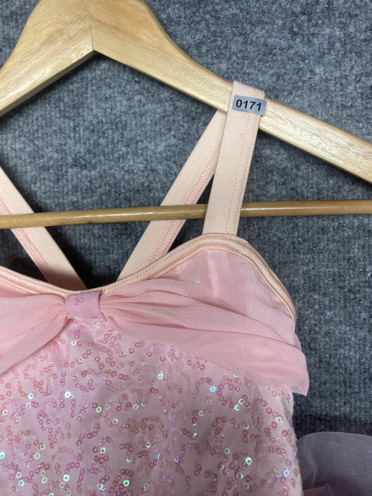WEISSMAN Elite Dance Costume Being 2 piece Pink Tutu Head Bow Infant Child