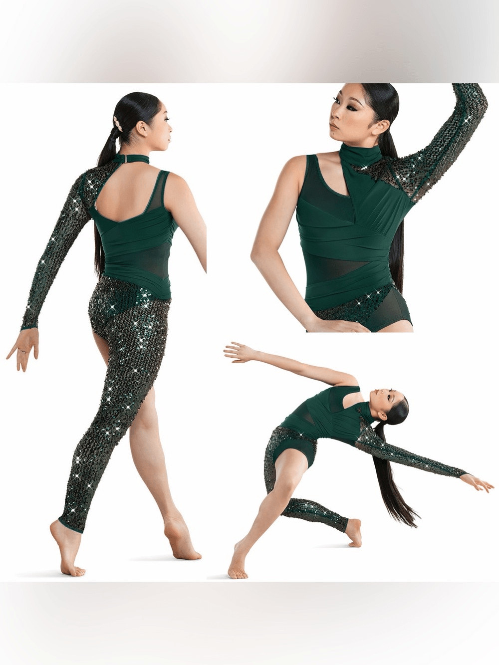 Revolution Tenth House Solo Dance Costume Green contemporary unitard TH25233 PA
