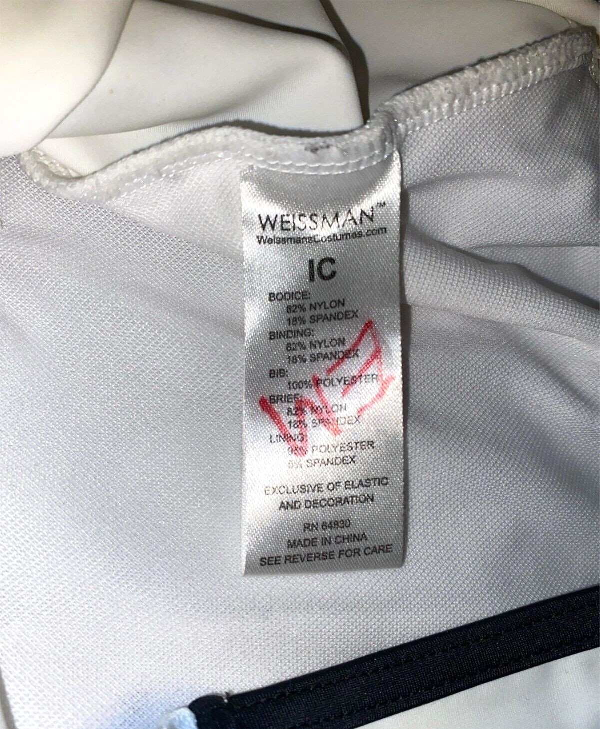 WEISSMAN SMALL BLACK AND WHITE DANCE LEOTARD LONG SlEEVE ZIPPER ON BACK NICE (S)
