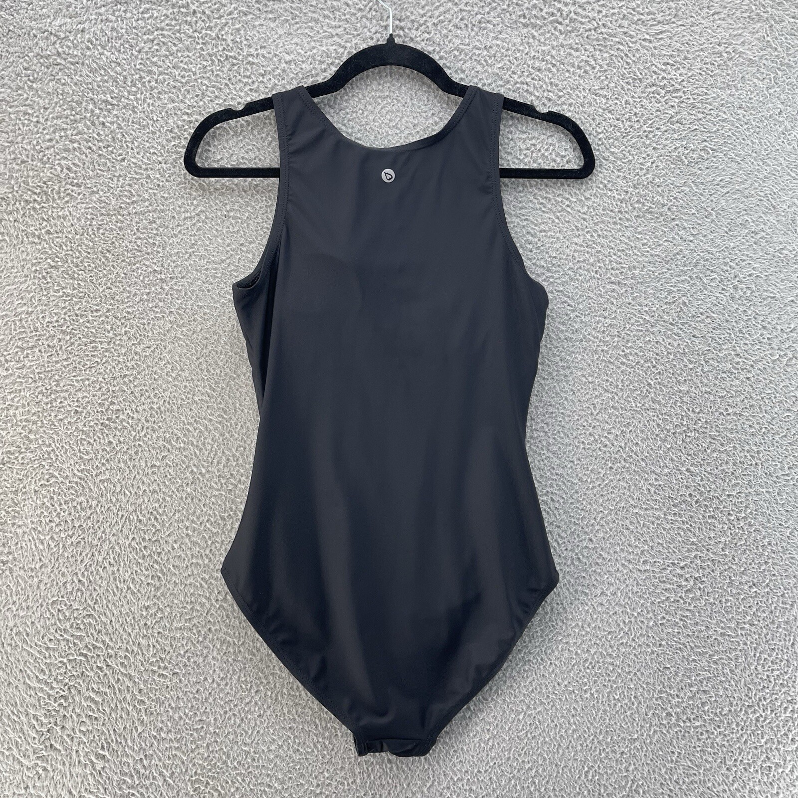 Baleaf Leotard Women 34 Black Henley Neck Performance Stretch Bodysuit Dancewear