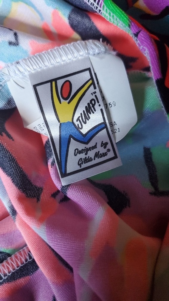 RARE Sz 3X! Vtg. 80s 90s VIBRANT Gilda Marx Leotard! Aerobics, Jazzercise, Dance