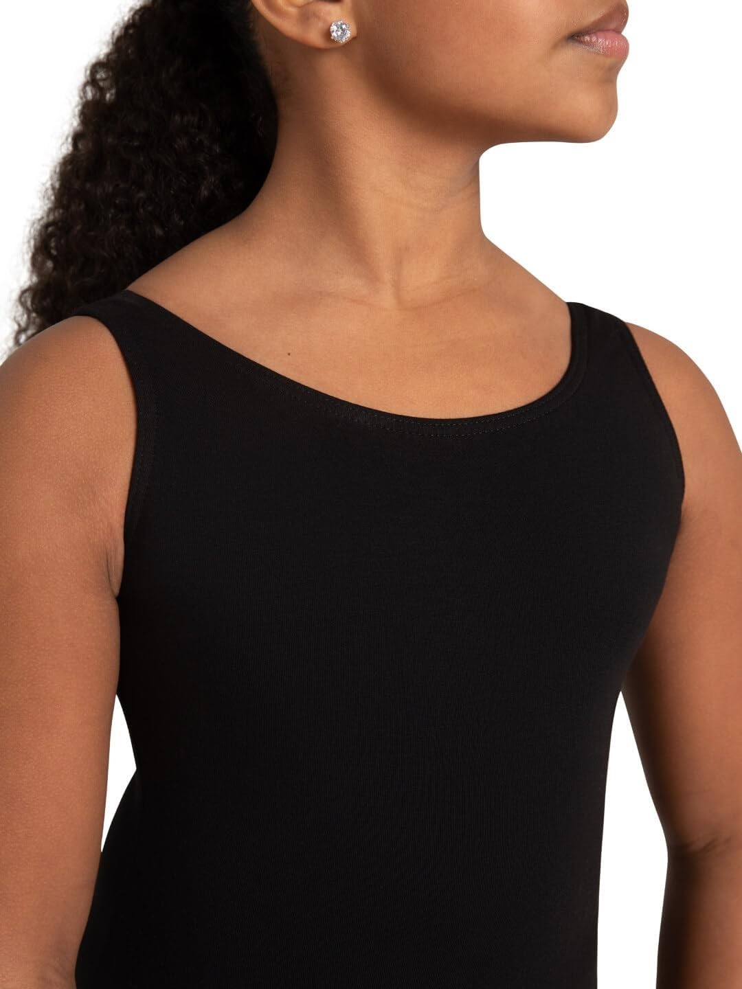 Capezio girls High-neck Tank Leotard – Girls X-Large, Black