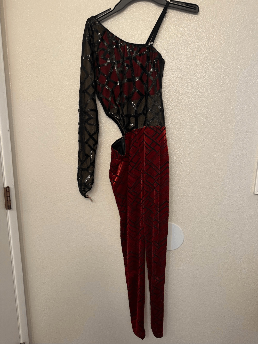Revolution Tenth House red unitard FAULT LINES TH20230 contemporary PA xs adult