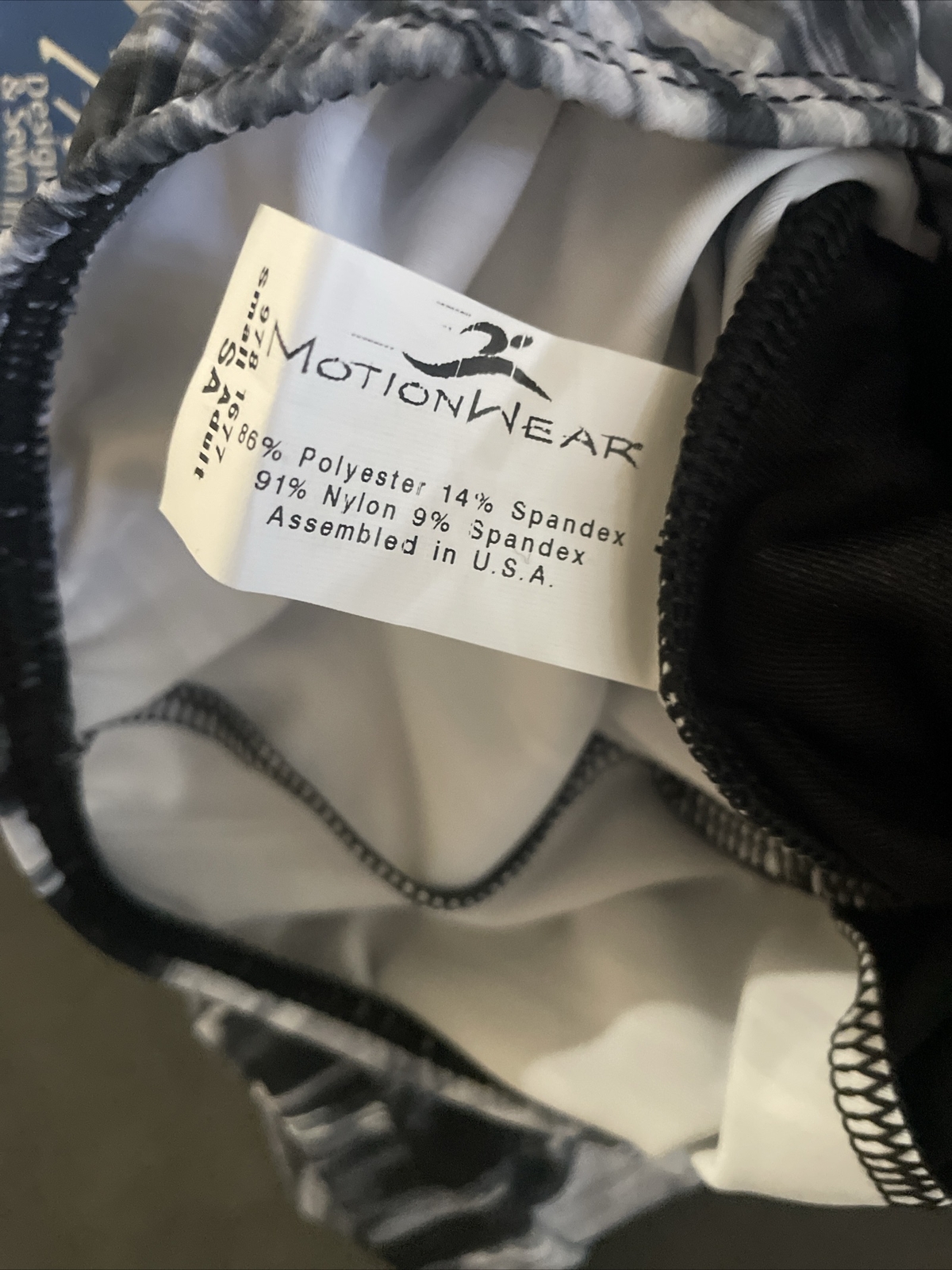 Motionwear Small Adult Green, Black And White Leotard