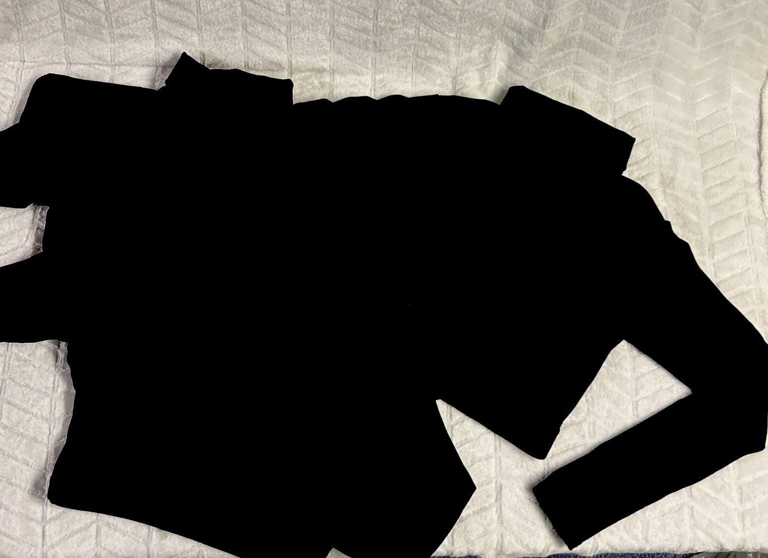 Lot Of 3 CHASSE Womens Cropped Black Turtleneck Cheer Dance S M L