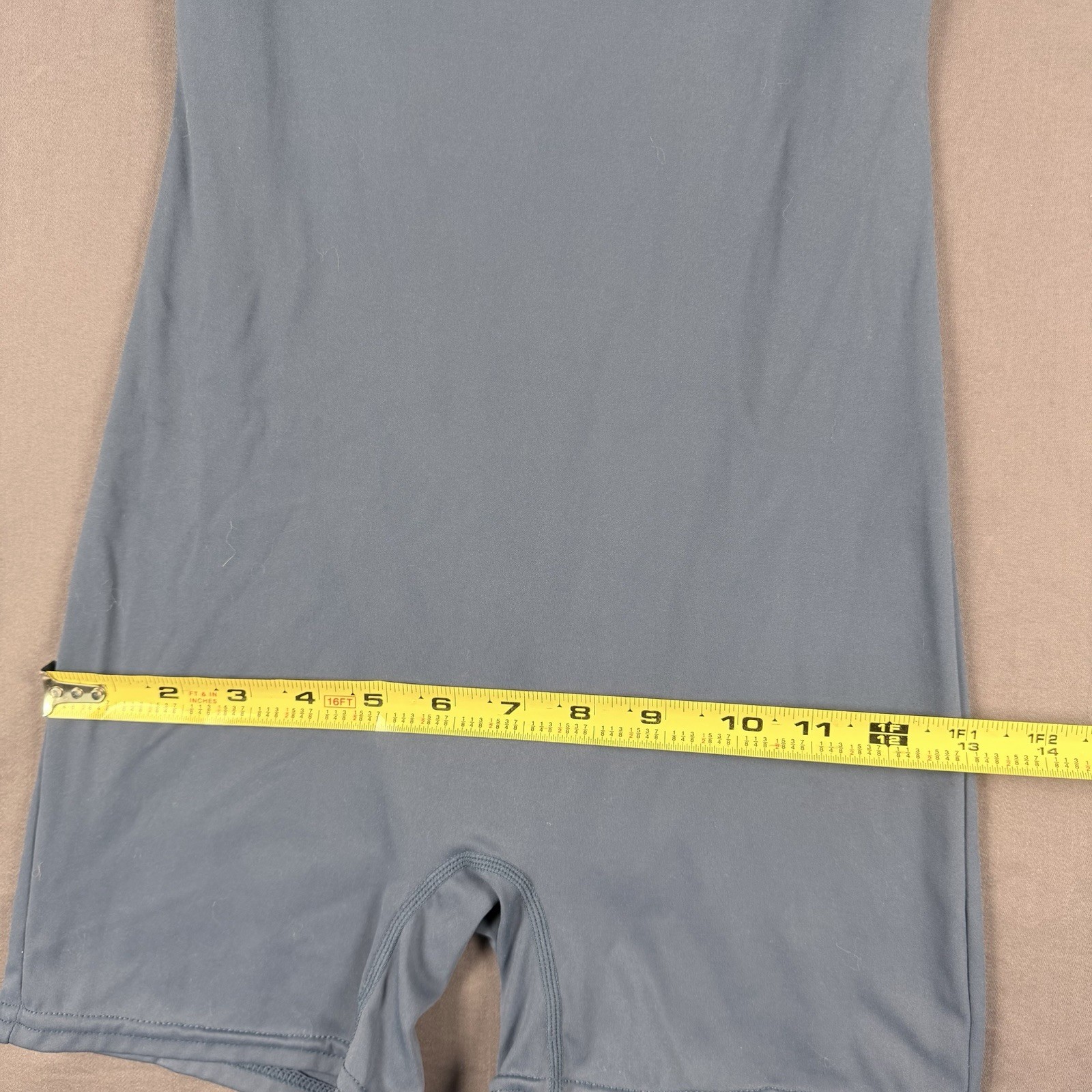Qinsen Women’s Blue Short Sleeve Unitard Leotard, Solid Mesh, Nylon/Spandex