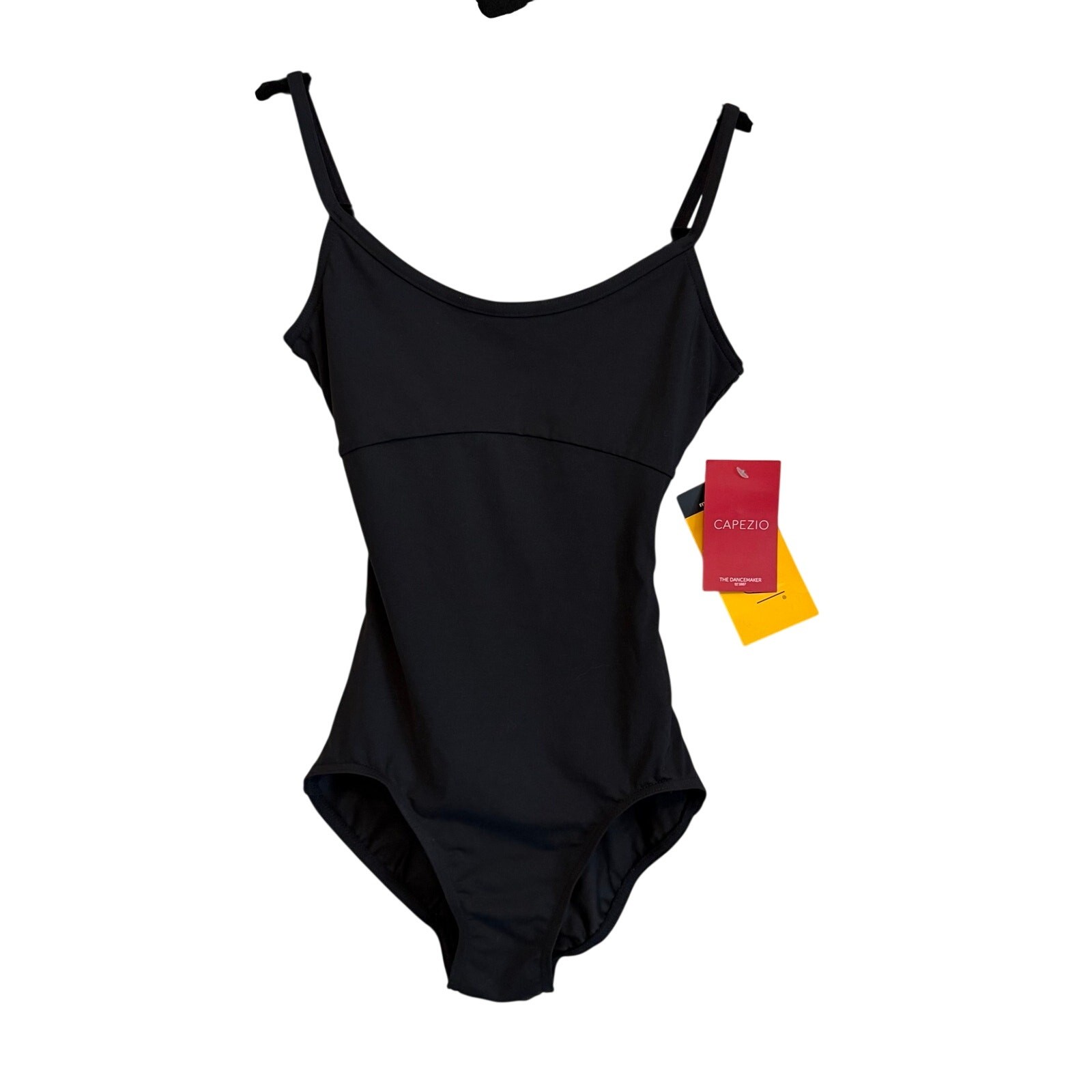 Capezio Twist Back Leotard Small Black Dance Ballet Athletic Activewear NWT