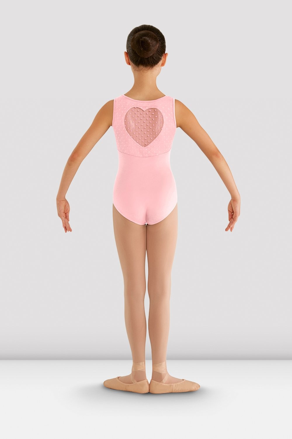 Dance Pre-Owned Leotard Bloch CL5602 Large Child 14 Black Mesh Heart Ballet Tap