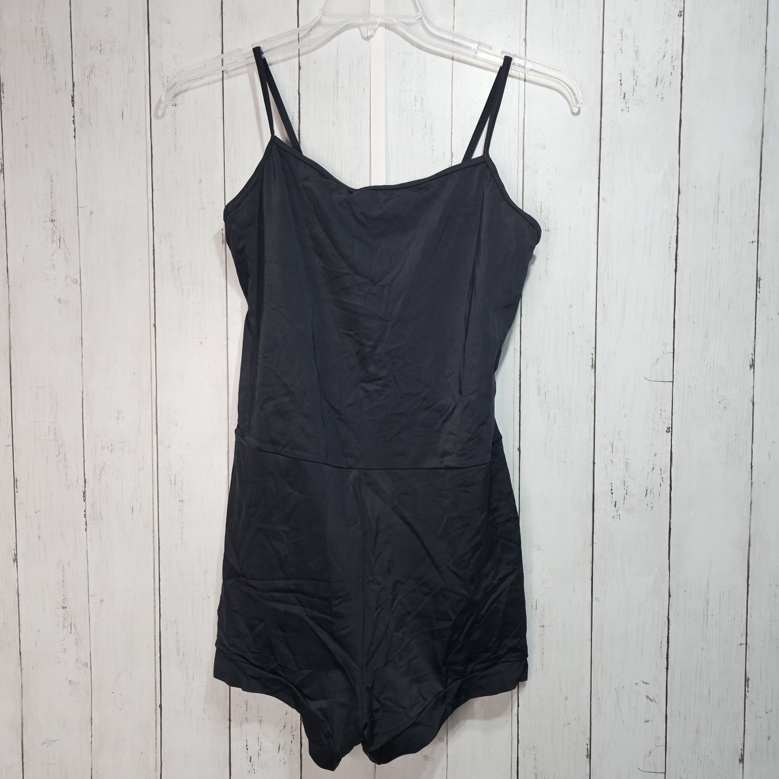 Weissman Women’s Black Matte Camisole Biketard Size Adult XL 4 Way Stretch