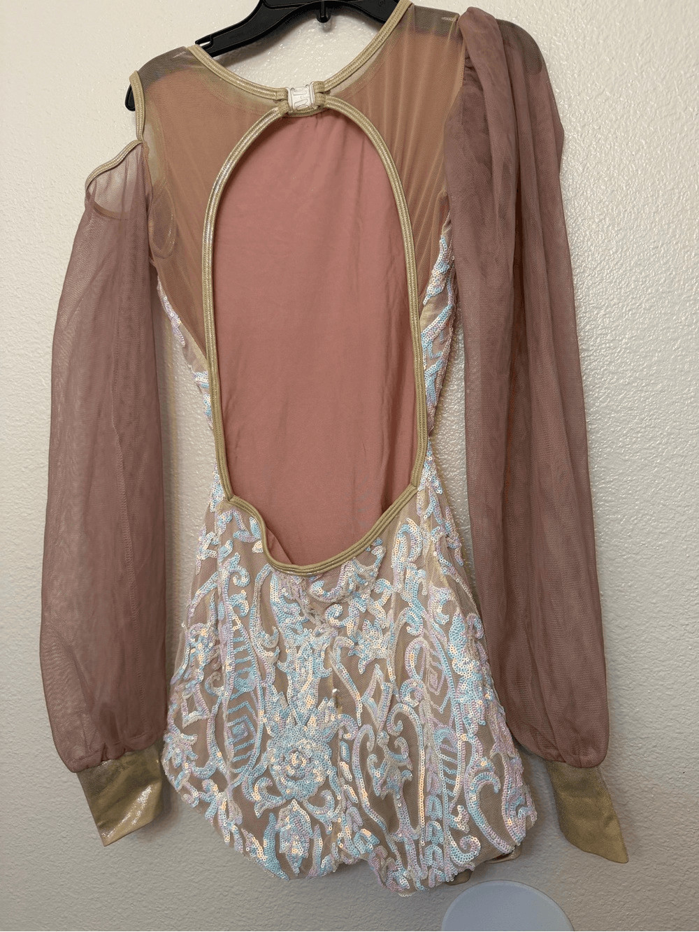 Competition Solo Dance Costume Contemporary Lyrical Nude Illusion Romper MA adl