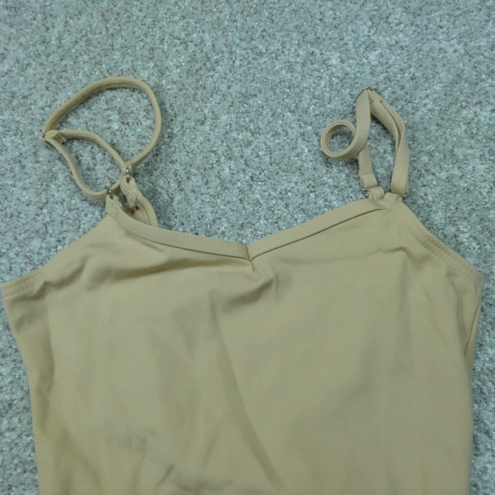 Capezio Leotard Womens Small Beige Sleeveless Cami Ballet Dancewear