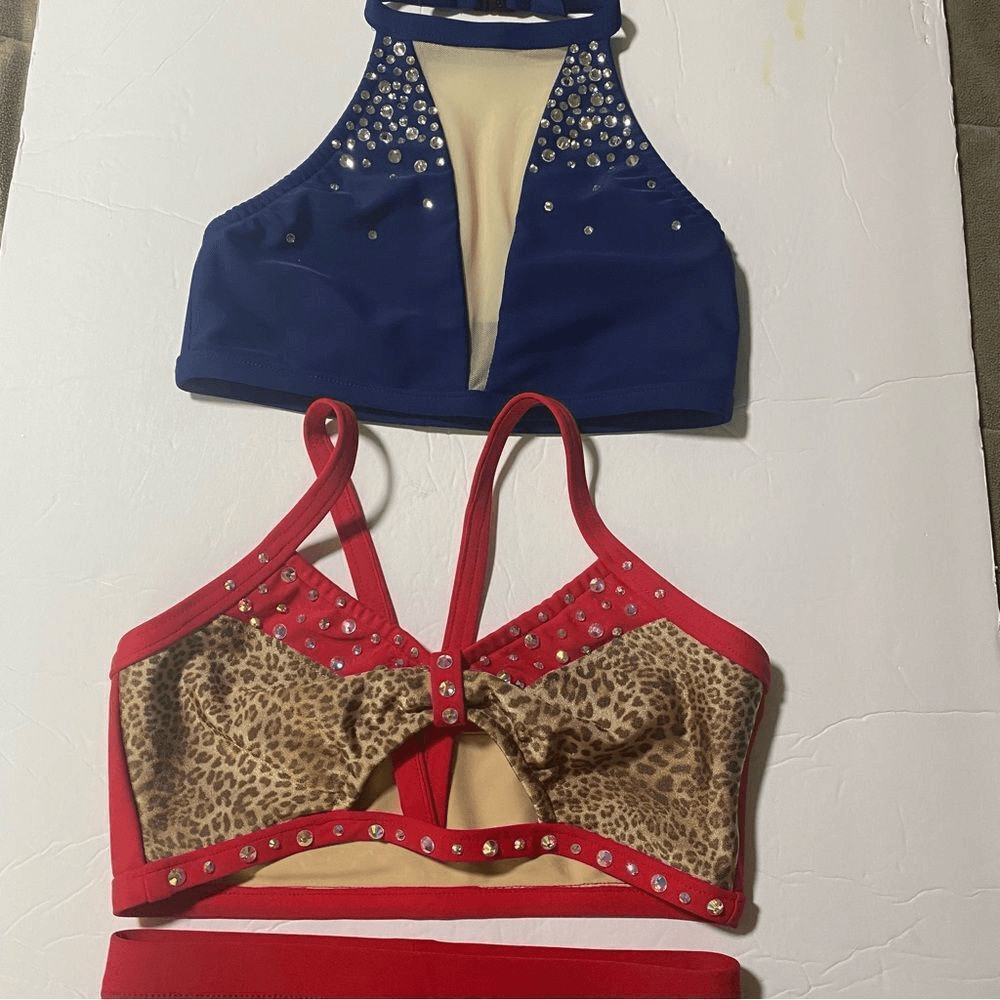 3 piece set Contemporary Audition Costume patriotic animal print Youth 10 NEW
