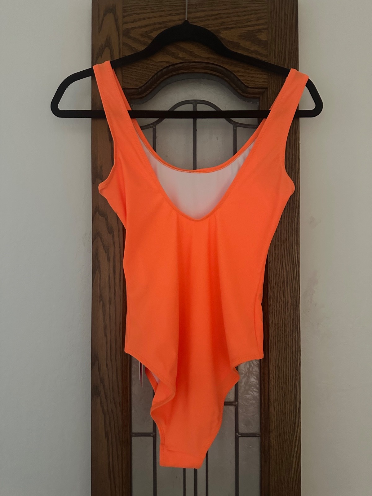 SPEERISE One Piece Tank High-Cut Leotard Small NWT Nice! NEON ORANGE