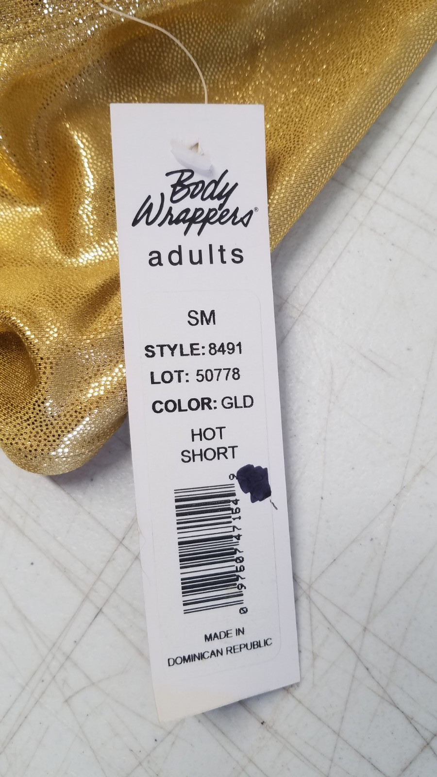 Body Wrappers Dance Gymnastics Hot Shorts Style 8491 Adult Small Gold 5131