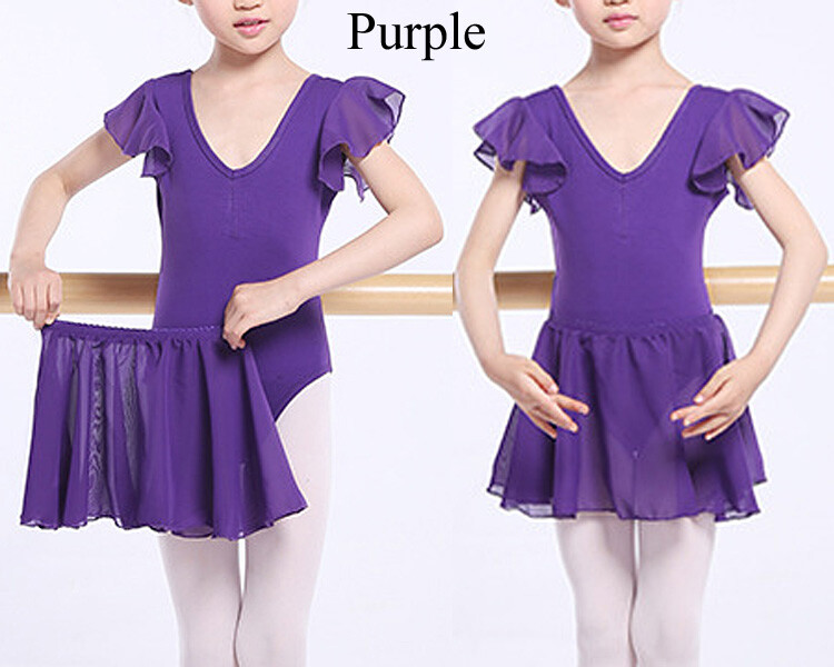 AU SELLER Child Adult 2 Pcs Set Dance Ballet Cotton Leotard Chiffon Skirt da028