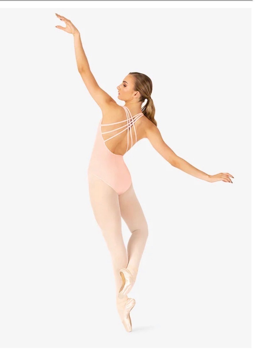 NWT Womens Cotton Triple Strap Tank Dance Leotard TH5527 Retails $38 (A5)