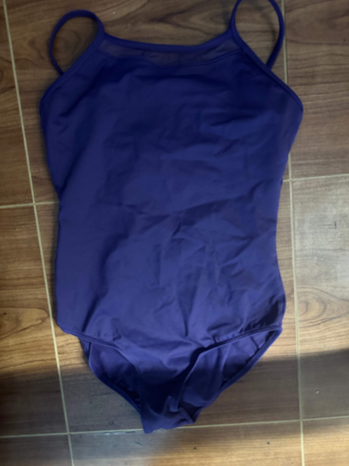 Dance Leotard Bloch Large Child Dark Purple Camisole Mesh Ballet Tap Jazz Modern